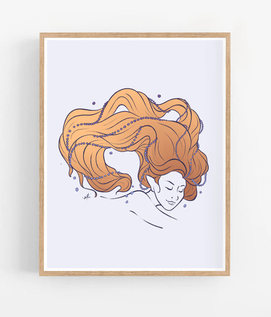 Mermaid Waves  Print